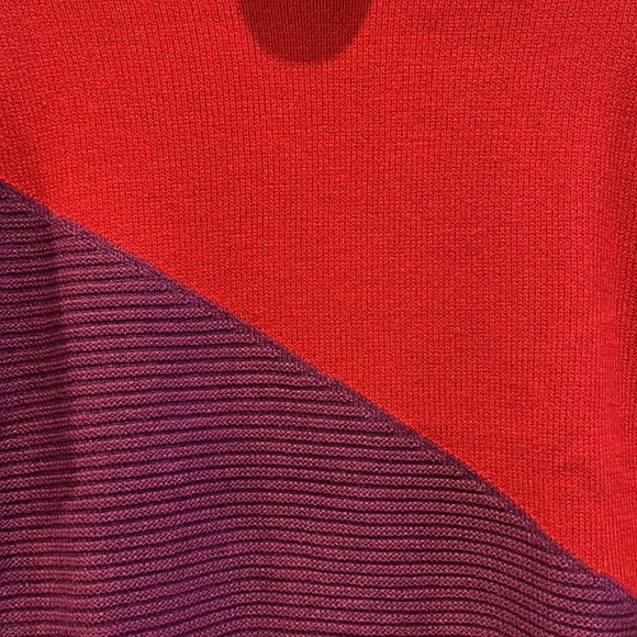 NWT New York and Company Colorblock Mock Funnel Neck Sweater - Picture 5 of 10